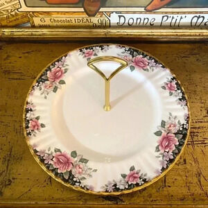Vintage Royal Albert Concerto Cake Stand Cookie Server England China Cottagecore